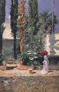 Marsal, Mariano Fortuny y Garden of Fortuny's House (nn02) USA oil painting artist